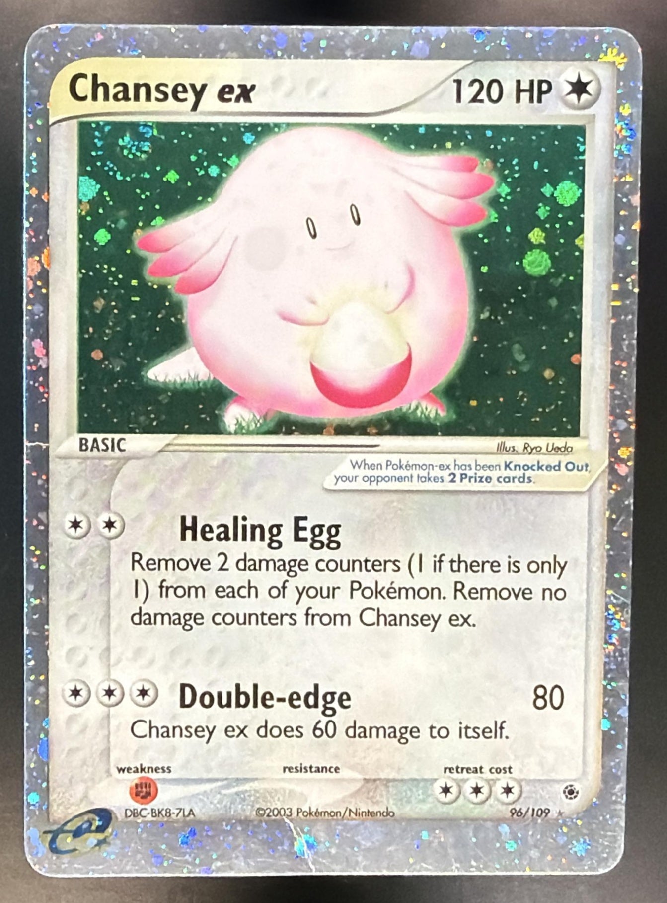 2003 Pokemon EX Ruby & Sapphire Chansey #96/109 Holo — front