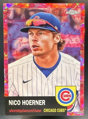 2022 Topps Chrome Platinum Anniversary Nico Hoerner #216 Fuchsia Refractor /100
