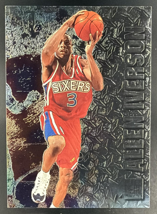 1996 Skybox Metal Allen Iverson #201 RC 76ers — front