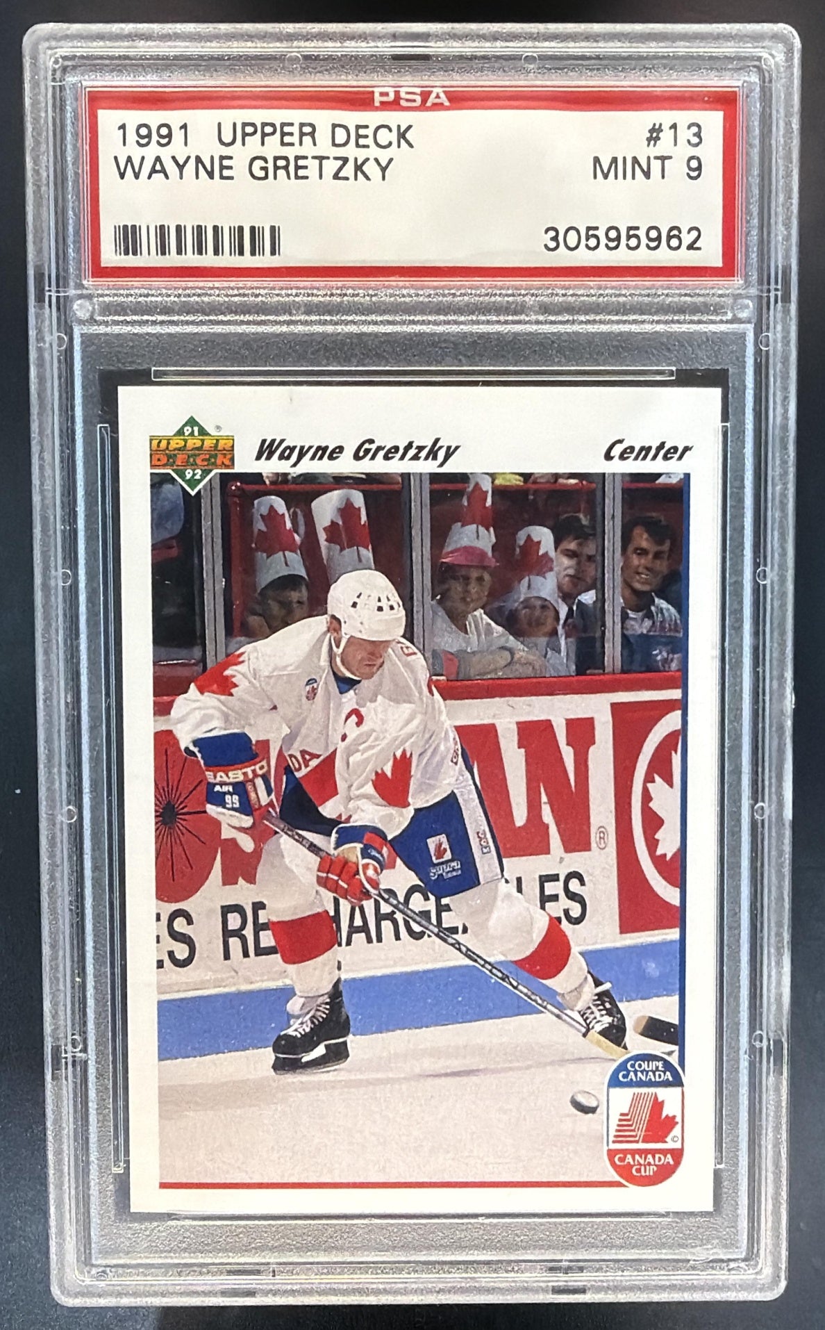 1991-92 Upper Deck Wayne Gretzky #13 PSA 9 — front