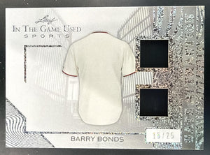 2025 Leaf In the Game Used Sports Barry Bonds #GA-2 Gate Glitter Holo /25 MEM