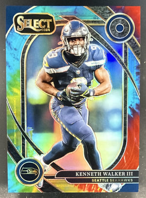 2024 Panini Select Kenneth Walker III #276 Club Tie-Dye Prizm 21/25 Seahawks
