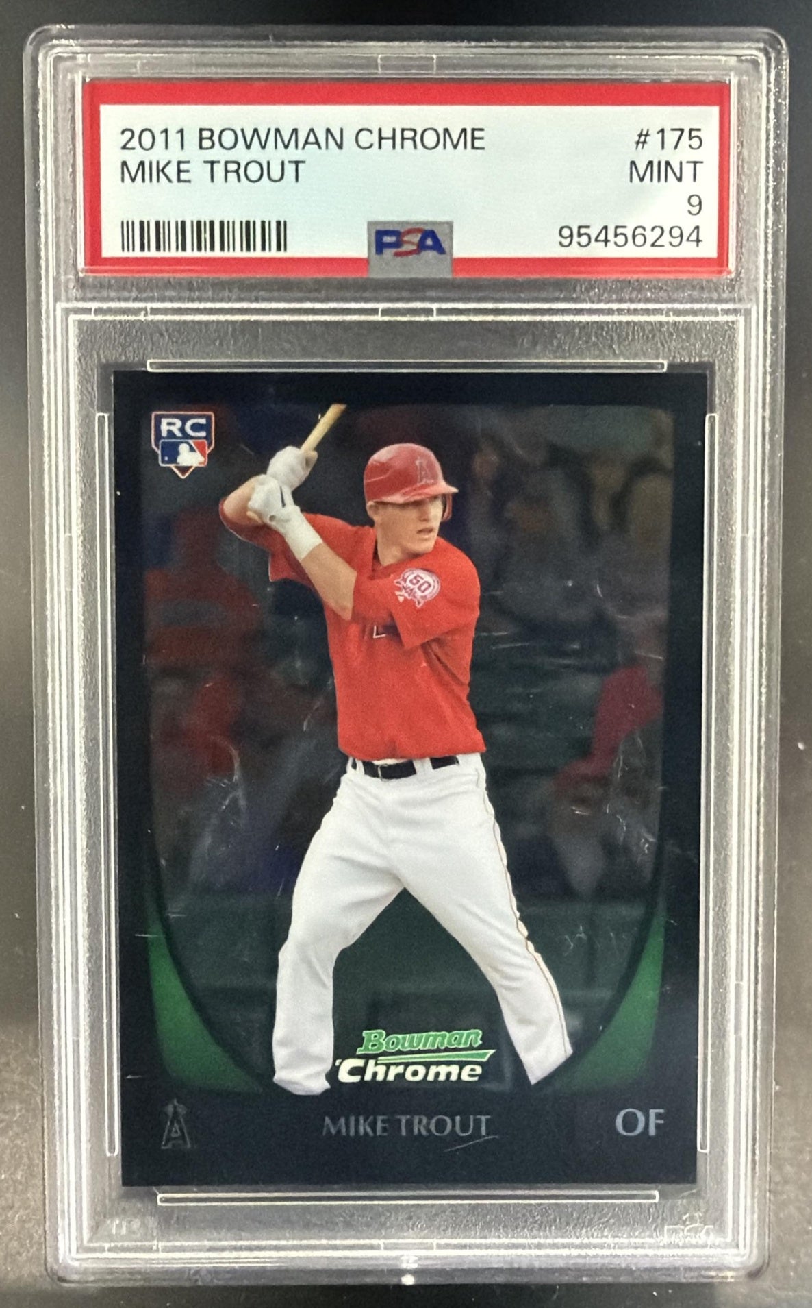 2011 Bowman Chrome Mike Trout #175 RC Angels PSA 9 — front