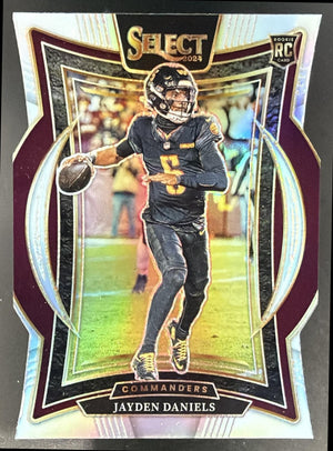 2024 Panini Select Jayden Daniels #26 Concourse Silver Prizm Die-Cut RC