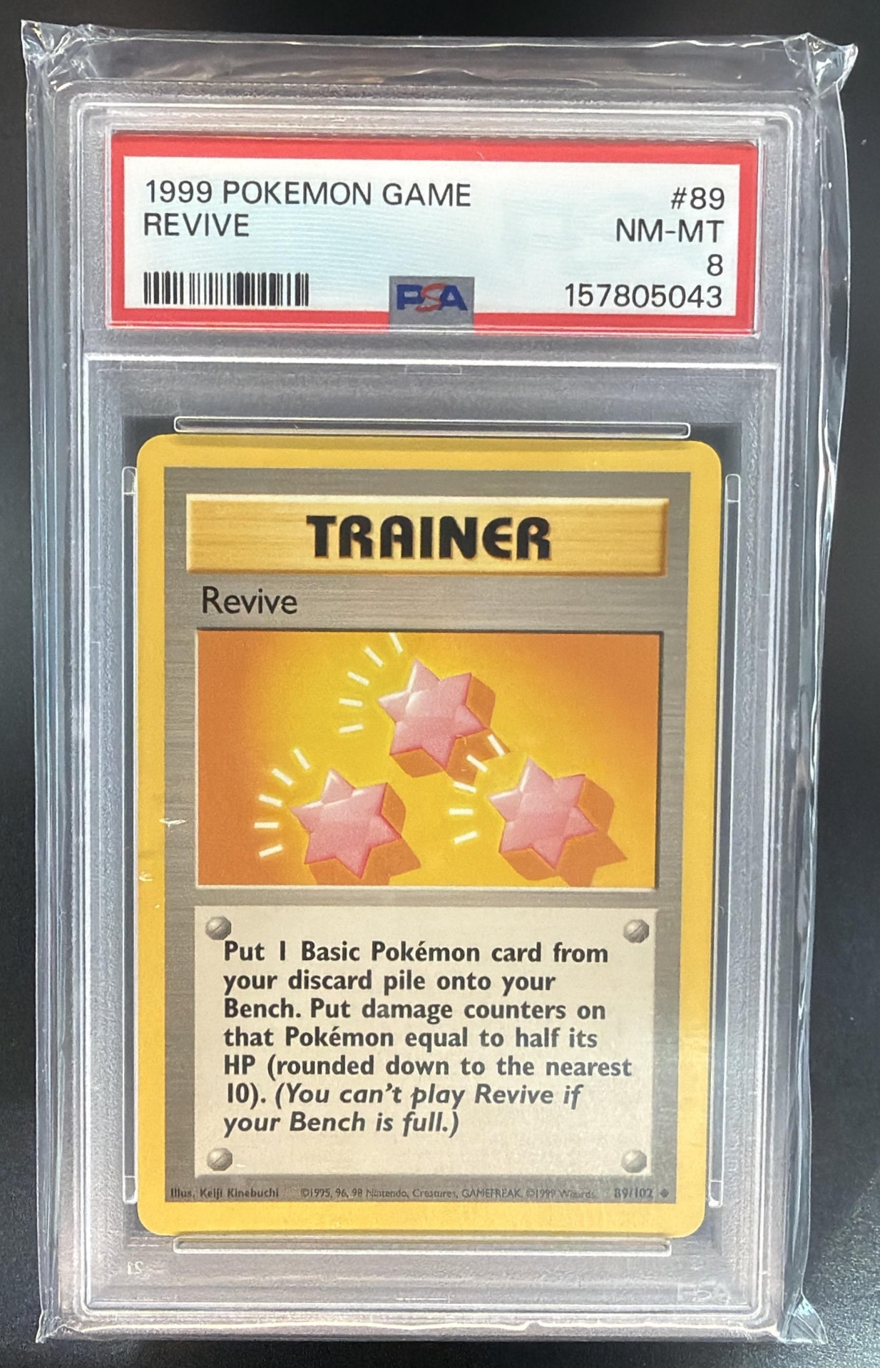 1999 Pokemon Unlimited Revive #89/102 Set Uncommon PSA 8 — front