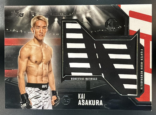 2025 Topps UFC Knockout Kai Asakura #MMR-KA Momentous Materials MEM — front