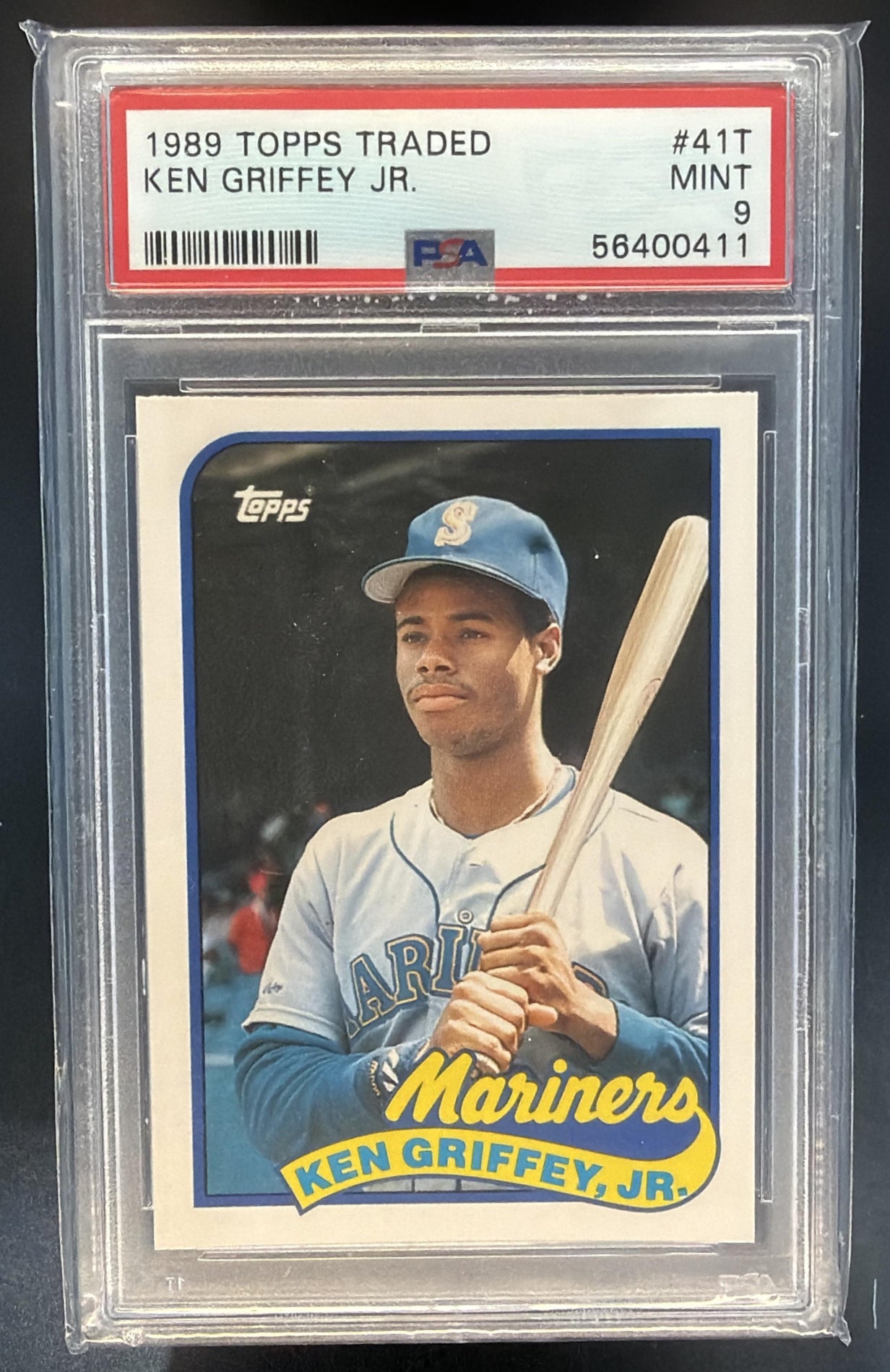 1989 Topps Traded Ken Griffey, Jr. #41T RC Mariners PSA 9 — front