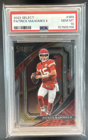 2022 Panini Select Patrick Mahomes II #369 Suite Chiefs PSA 10