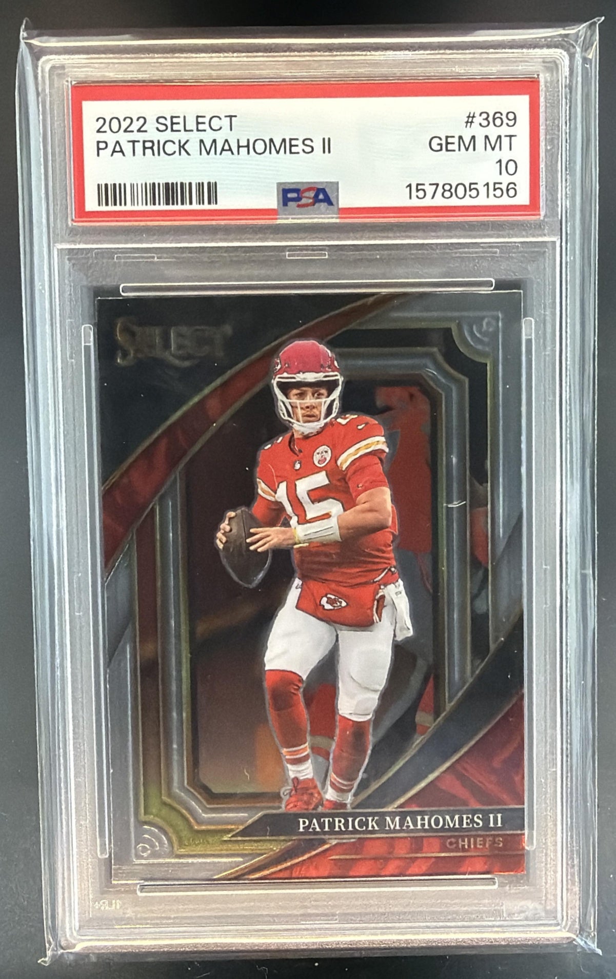 2022 Panini Select Patrick Mahomes II #369 Suite Chiefs PSA 10 — front