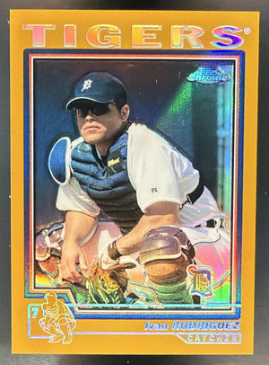 2004 Topps Chrome Ivan Rodriguez #260 Gold Refractor Tigers