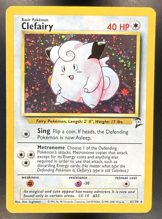 2000 Pokemon Set 2 Clefairy #6/130 Holo — front