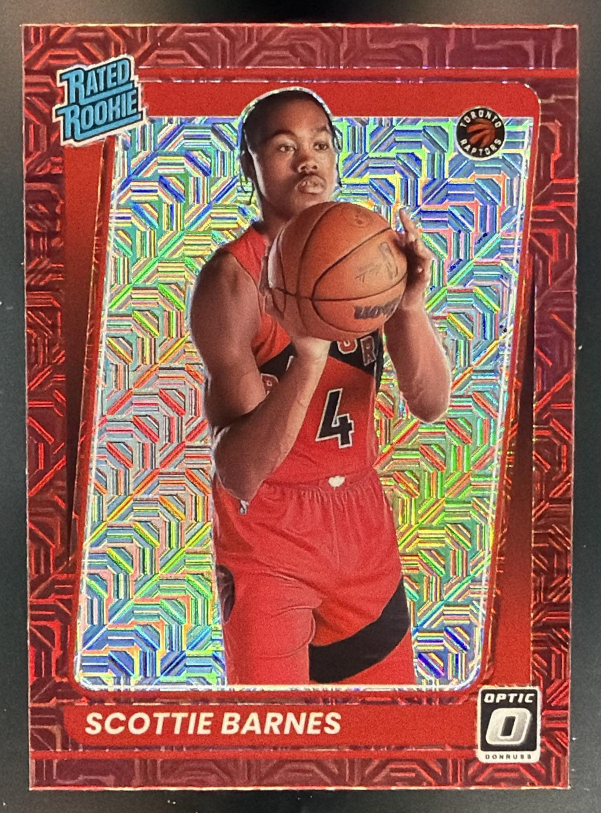 2021-22 Panini Donruss Optic Scottie Barnes #186 Choice Prizm RC Raptors — front