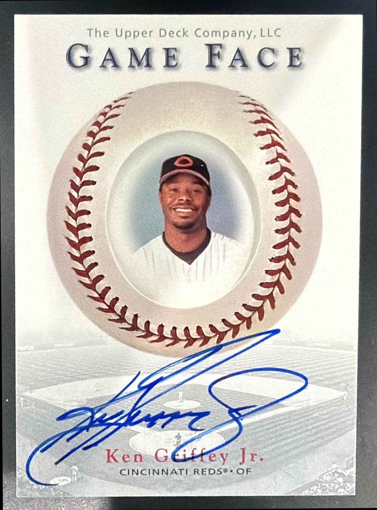2003 Upper Deck Game Face Ken Griffey Jr. #KG Auto Reds — front