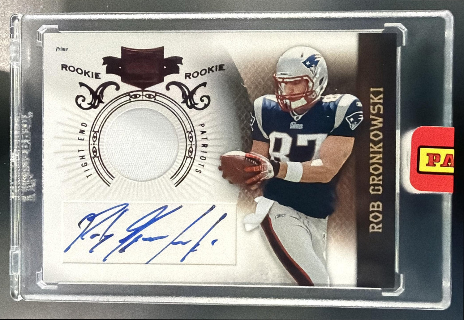 2010 Panini Plates & Patches Rob Gronkowski #229/699 RC Auto Patriots — front