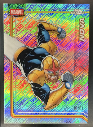 2026 Topps Chrome Marvel Comics Nova #089 Logofractor 16/61