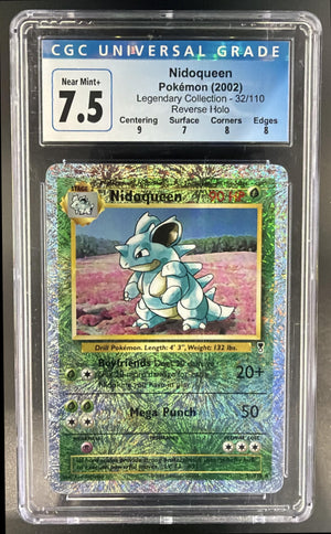2002 Pokemon Legendary Collection Nidoqueen #32/110 Reverse Holo CGC 7.5