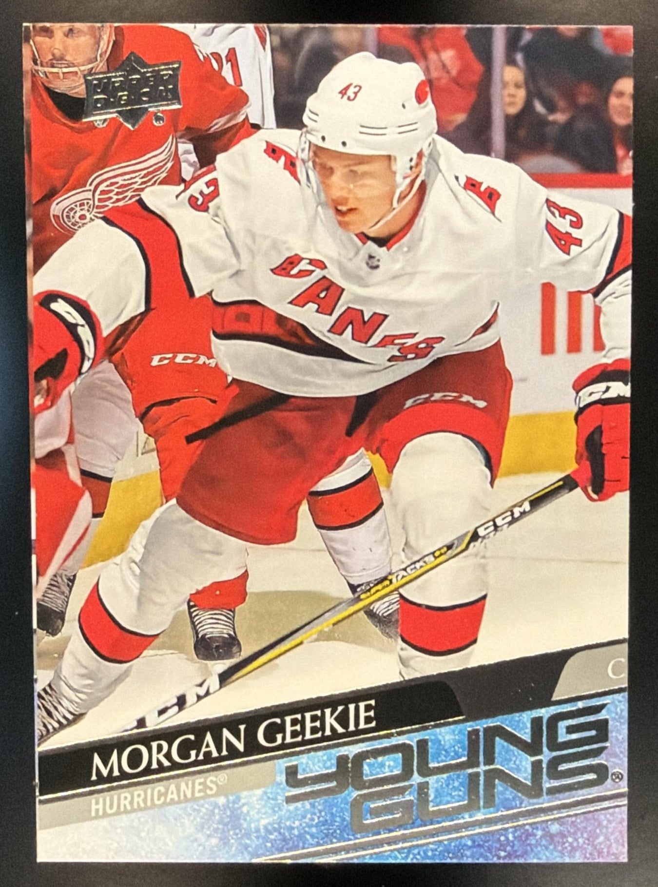 2020-21 Upper Deck Morgan Geekie #210 Young Guns RC Hurricanes! — front