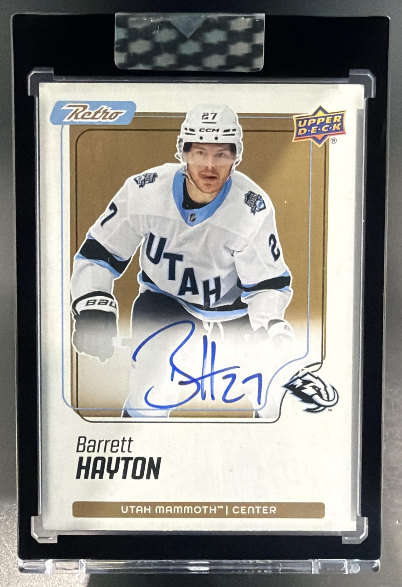 2025-26 Upper Deck Clear Cut Barrett Hayton #RA-BA Retro Autos Auto Mammoth — front