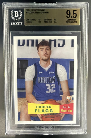 2025-26 Topps Living Cooper Flagg #11 RC Mavericks BGS 9.5