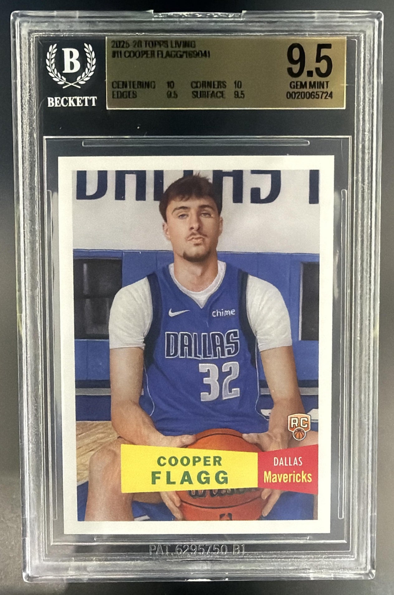 2025-26 Topps Living Cooper Flagg #11 RC Mavericks BGS 9.5 — front