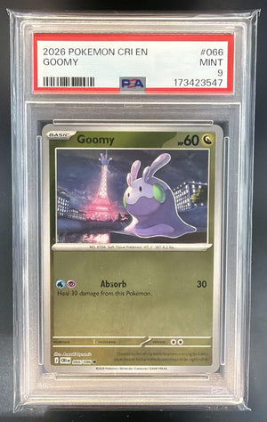 2026 Pokemon Chaos Rising Goomy #066/086 Common Reverse Holo PSA 9