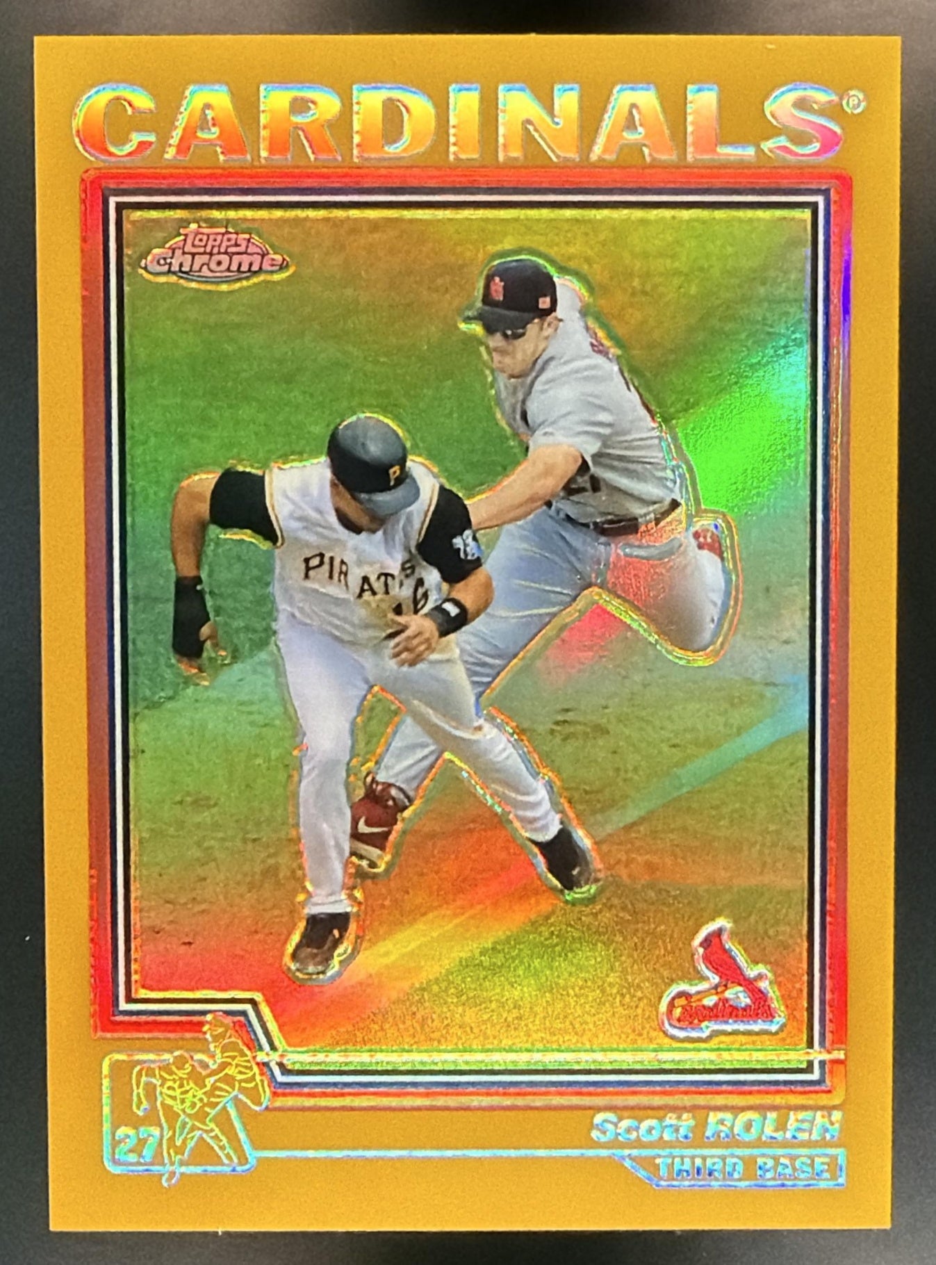 2004 Topps Chrome Scott Rolen #325 Gold Refractor Cardinals — front