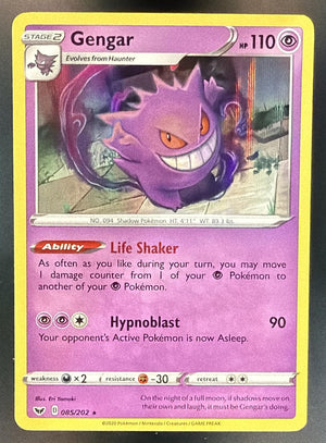 2020 Pokemon Sword & Shield Gengar #085/202 Holo