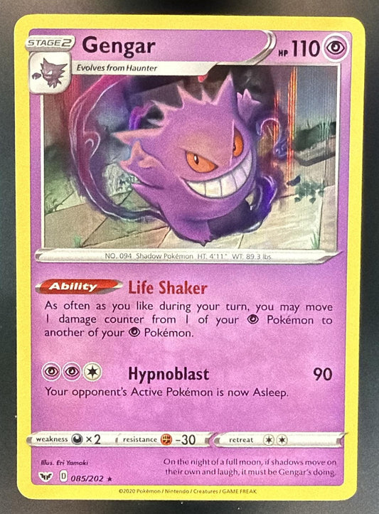 2020 Pokemon Sword & Shield Gengar #085/202 Holo — front