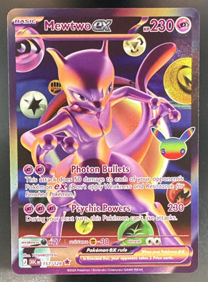 2026 Pokemon 30th Celebration Mewtwo ex #157/128 Futuristic Rare