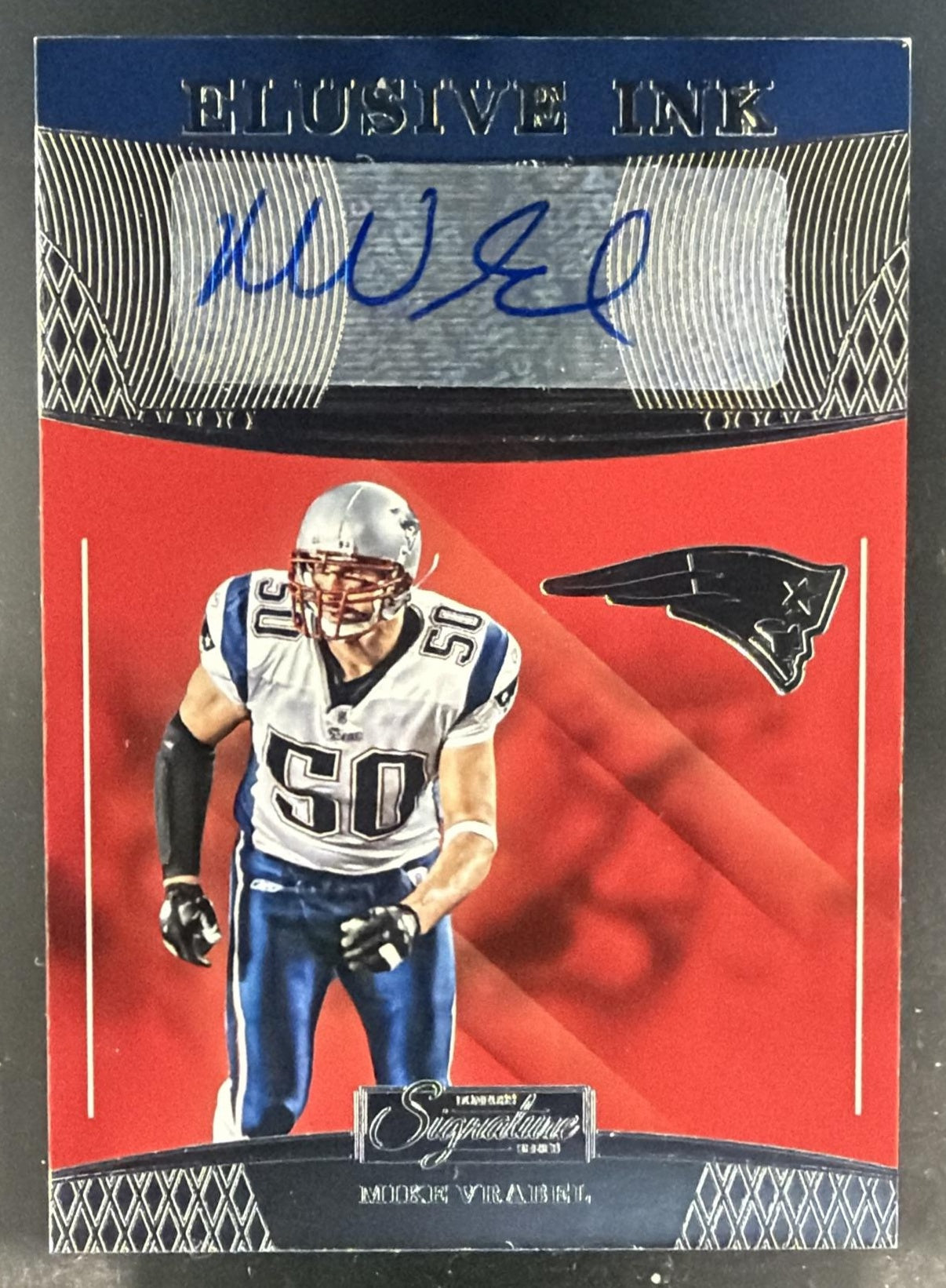 2016 Panini Donruss Signature Series Mike Vrabel #EI-MV Elusive Ink Auto — front