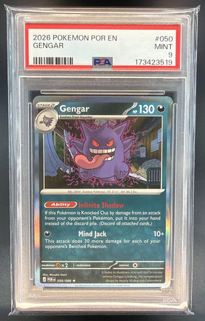 2026 Pokemon Perfect Order Gengar #050/088 Promos Cosmos Holofoil PSA 9