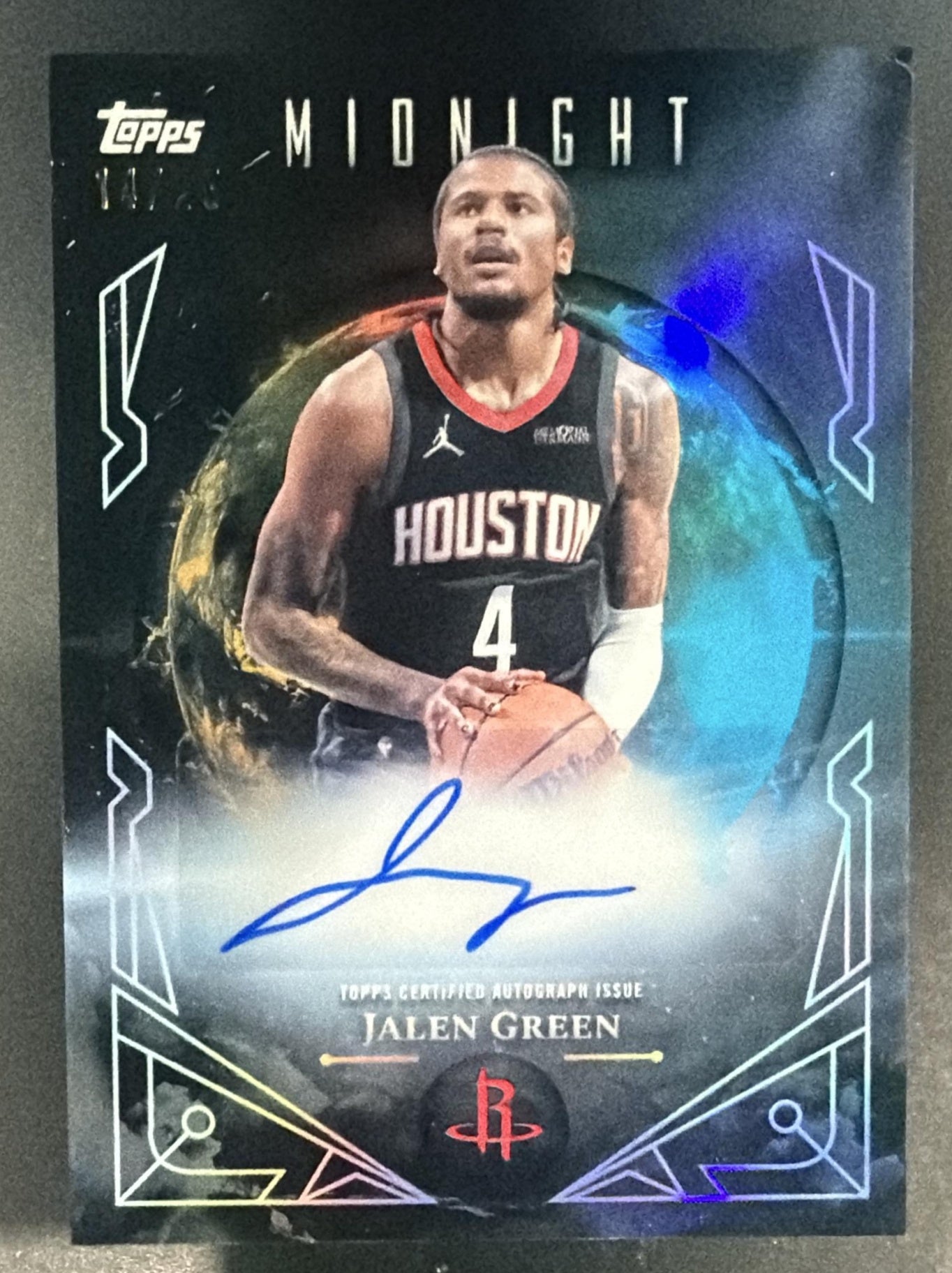 2025 Topps Midnight Jalen Green #MS-JG Sun Signatures Moonrise /25 Auto — front