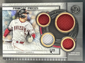 2023 Topps Museum Collection Corbin Carroll Primary Pieces Quad Relic /99 MEM RC