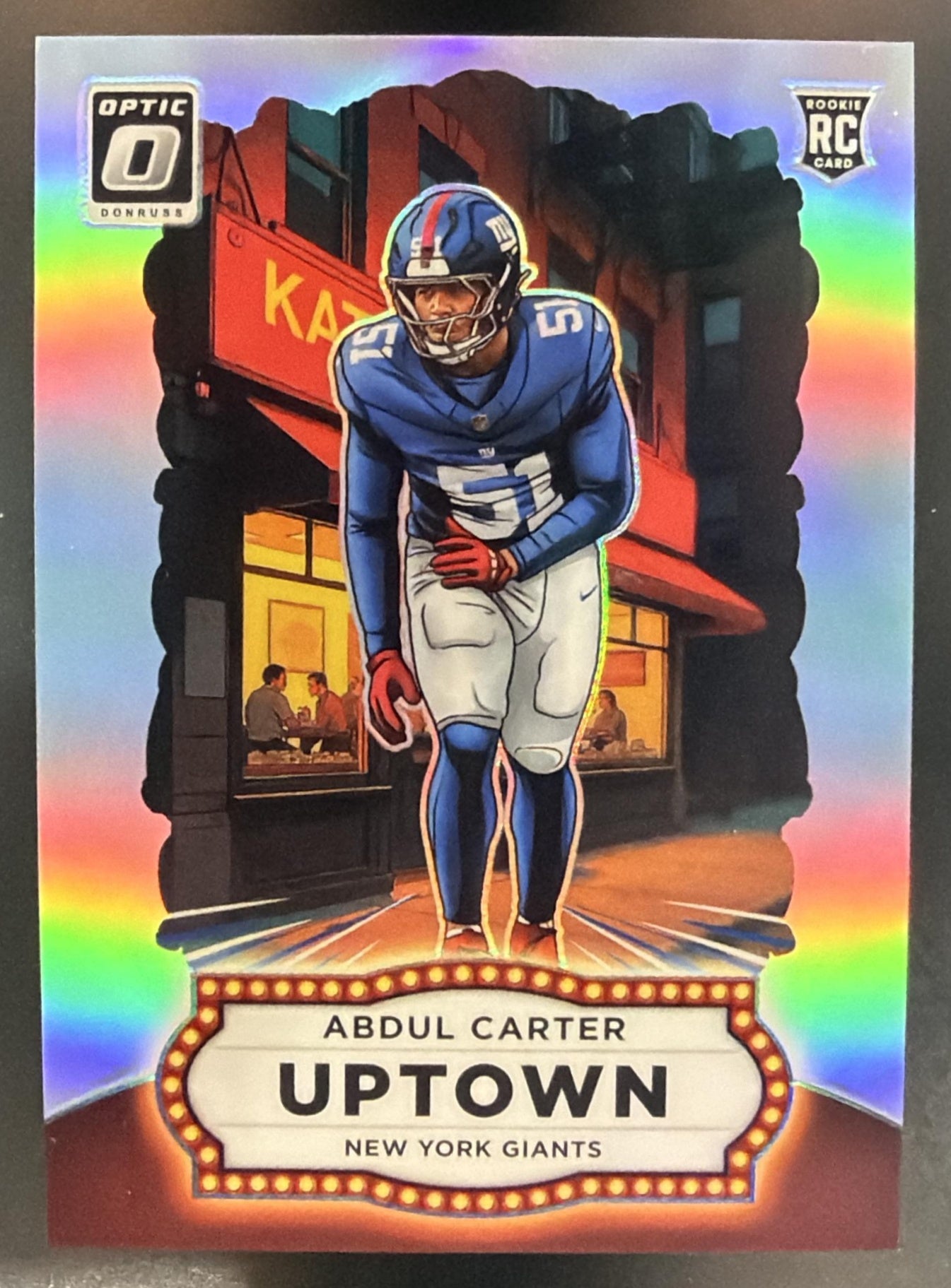 2025 Panini Donruss Optic Abdul Carter #1 Uptown RC SSP Giants — front