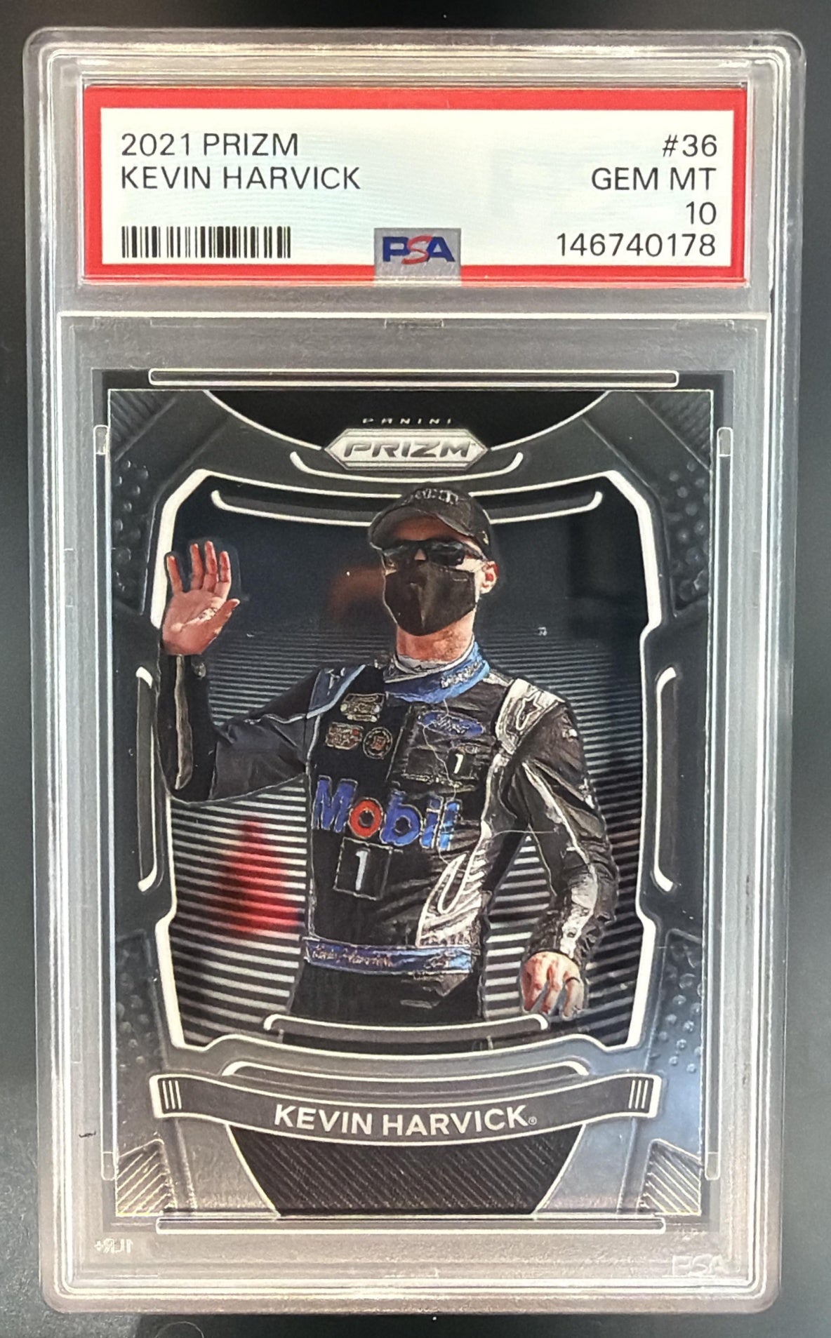 2021 Panini Prizm Kevin Harvick #36 PSA 10 — front