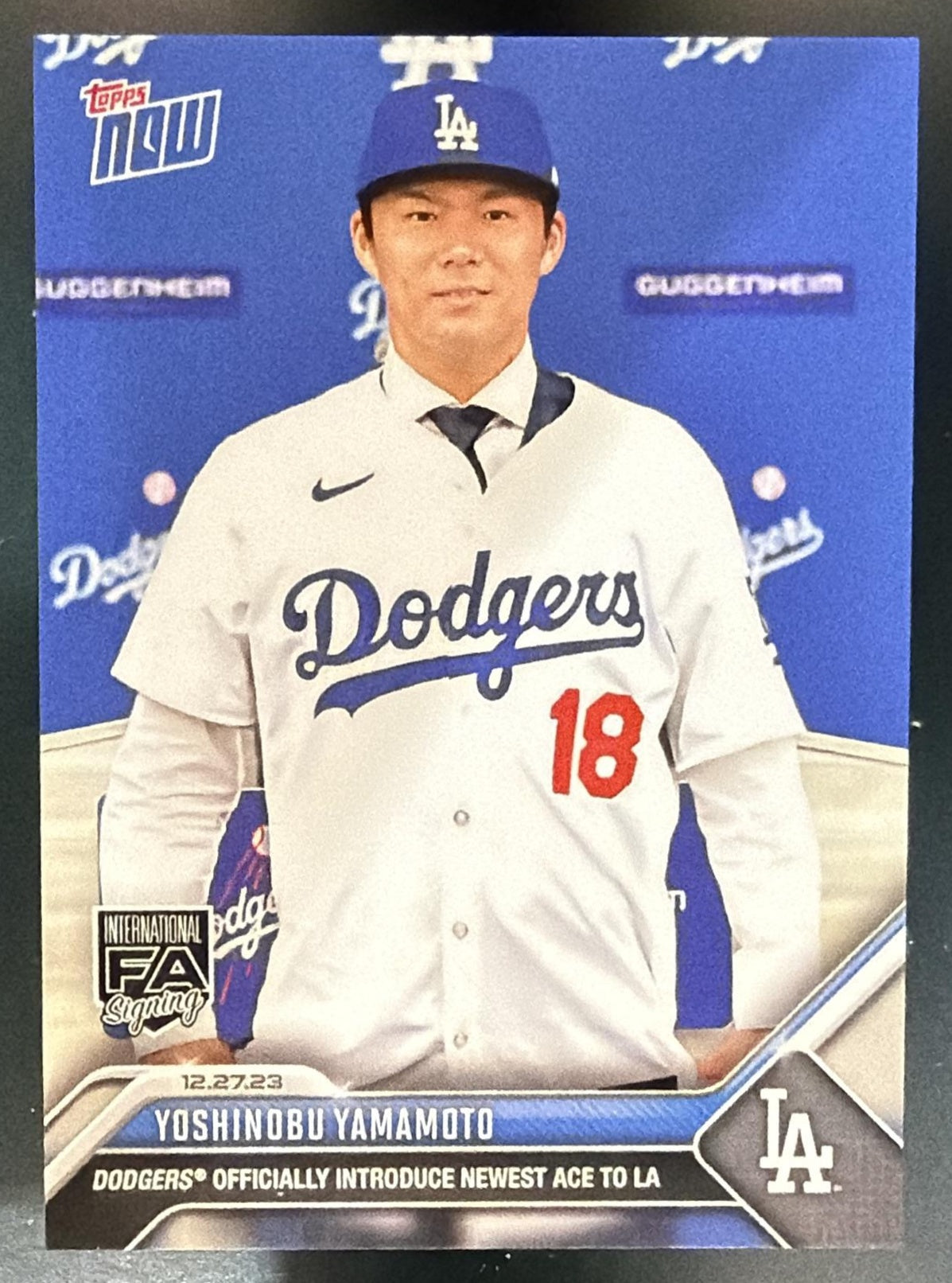 2023 Topps Now Off-Season Yoshinobu Yamamoto #OS-25 Dodgers — front