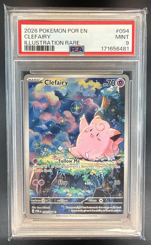 2026 Pokemon Perfect Order Clefairy #094/088 Illustration Rare PSA 9