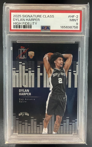 2025-26 Topps Signature Class Dylan Harper #HF-2 High Fidelity RC Spurs PSA 9