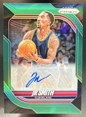2025-26 Panini Prizm JR Smith #81 Prizms Auto Green Cavaliers