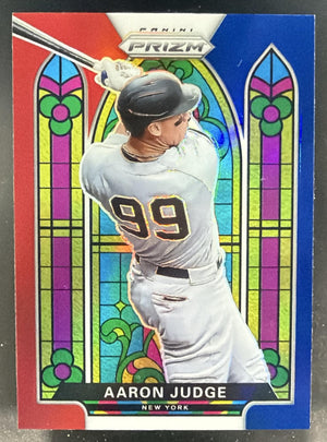 2021 Panini Prizm Aaron Judge #SG-5 Stained Glass Red/White/Blue Yankees