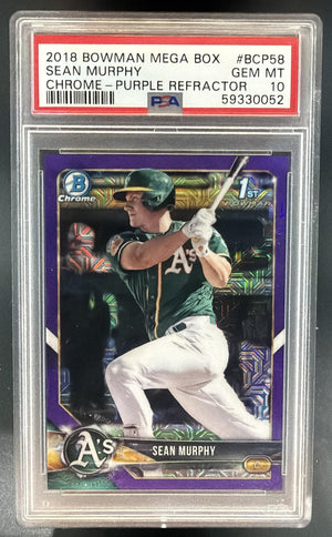 2018 Bowman Sean Murphy Chrome Prospects Mojo Refractor Purple /250 PSA 10