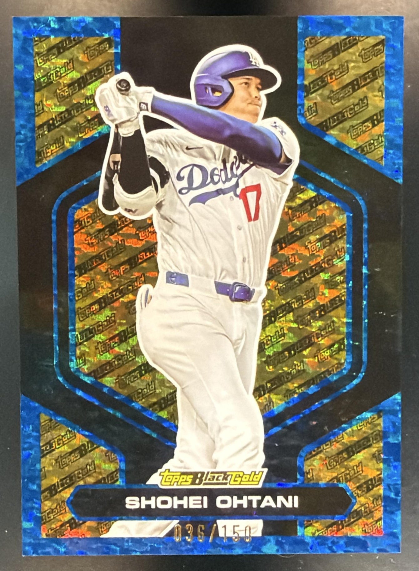 2026 Topps Update Shohei Ohtani #BG-21 Black Gold Blue /150 Dodgers — front