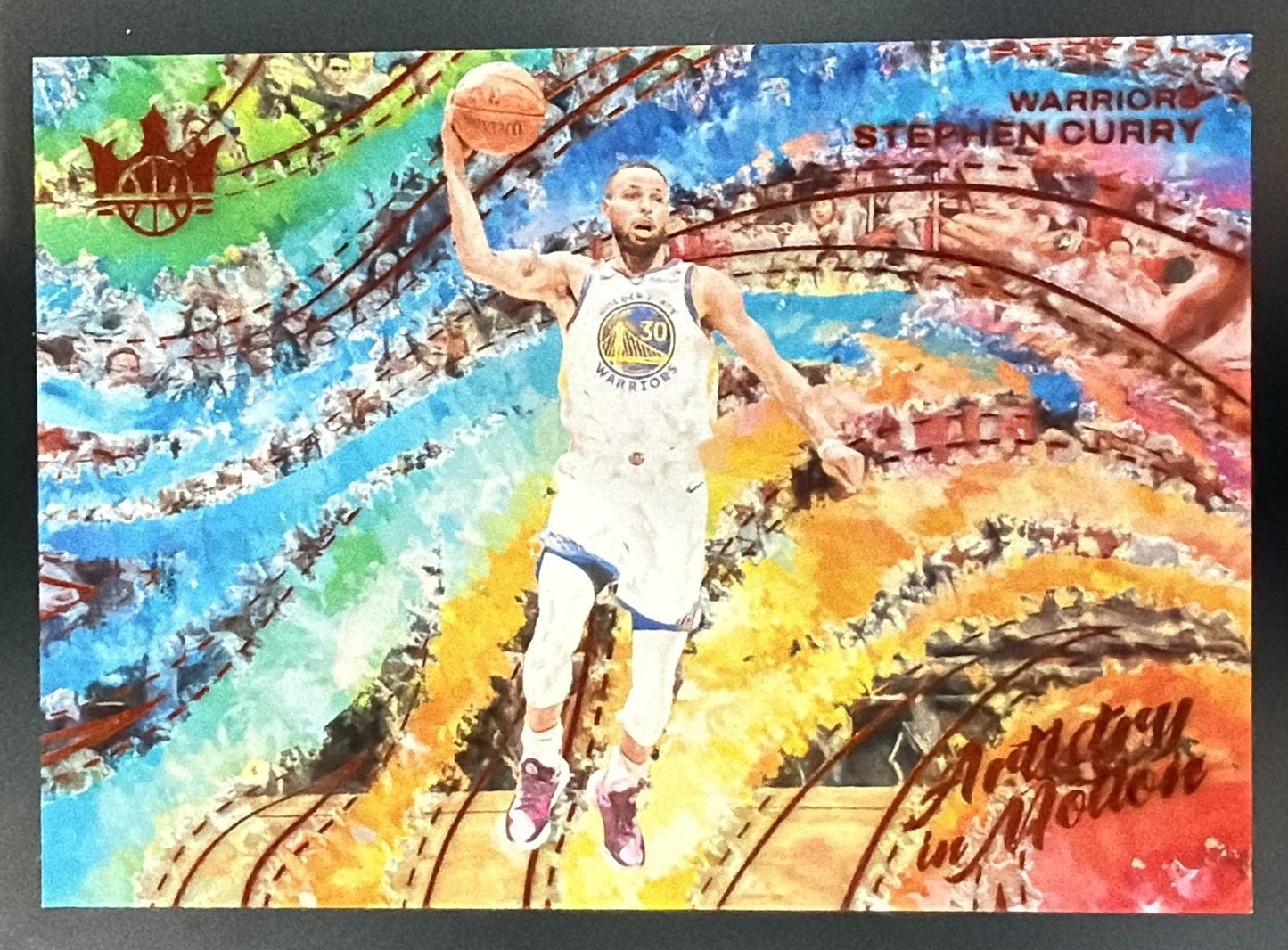 2024 Panini Court Kings Stephen Curry #4 Artistry in Motion Amber /99 — front