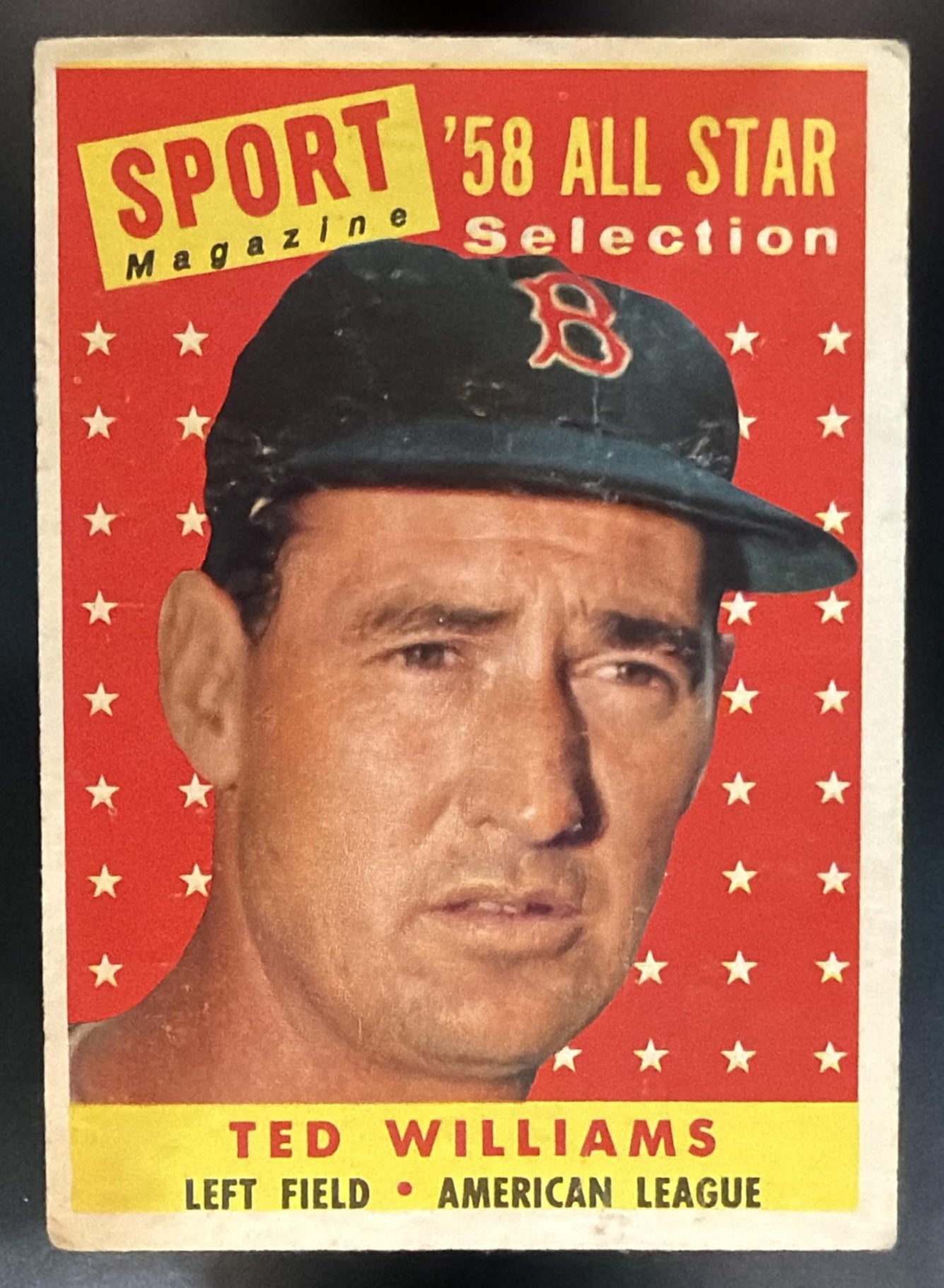 1958 Topps Ted Williams #485 All-Star Red Sox — front