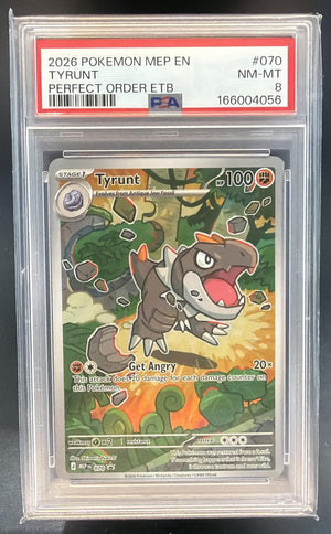 2026 Pokemon MEP Black Star Promos Tyrunt #070 PSA 8