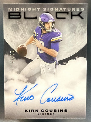 2021 Panini Black Kirk Cousins #MS-KC Midnight Signatures 10/10 Auto Vikings