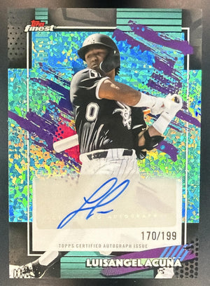 2026 Topps Finest Luisangel Acuna Mega Auto Aqua Mini-Diamond Refractor /199