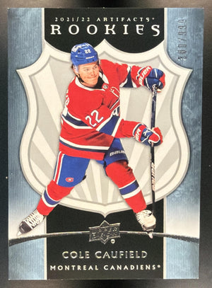 2021 Upper Deck Artifacts Cole Caufield #2 2005 06 Retro Rookies /999 RC