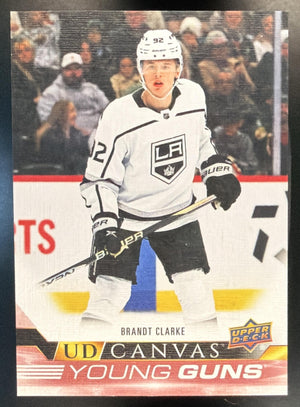 2022-23 Upper Deck Brandt Clarke #C226 UD Canvas Young Guns RC Kings