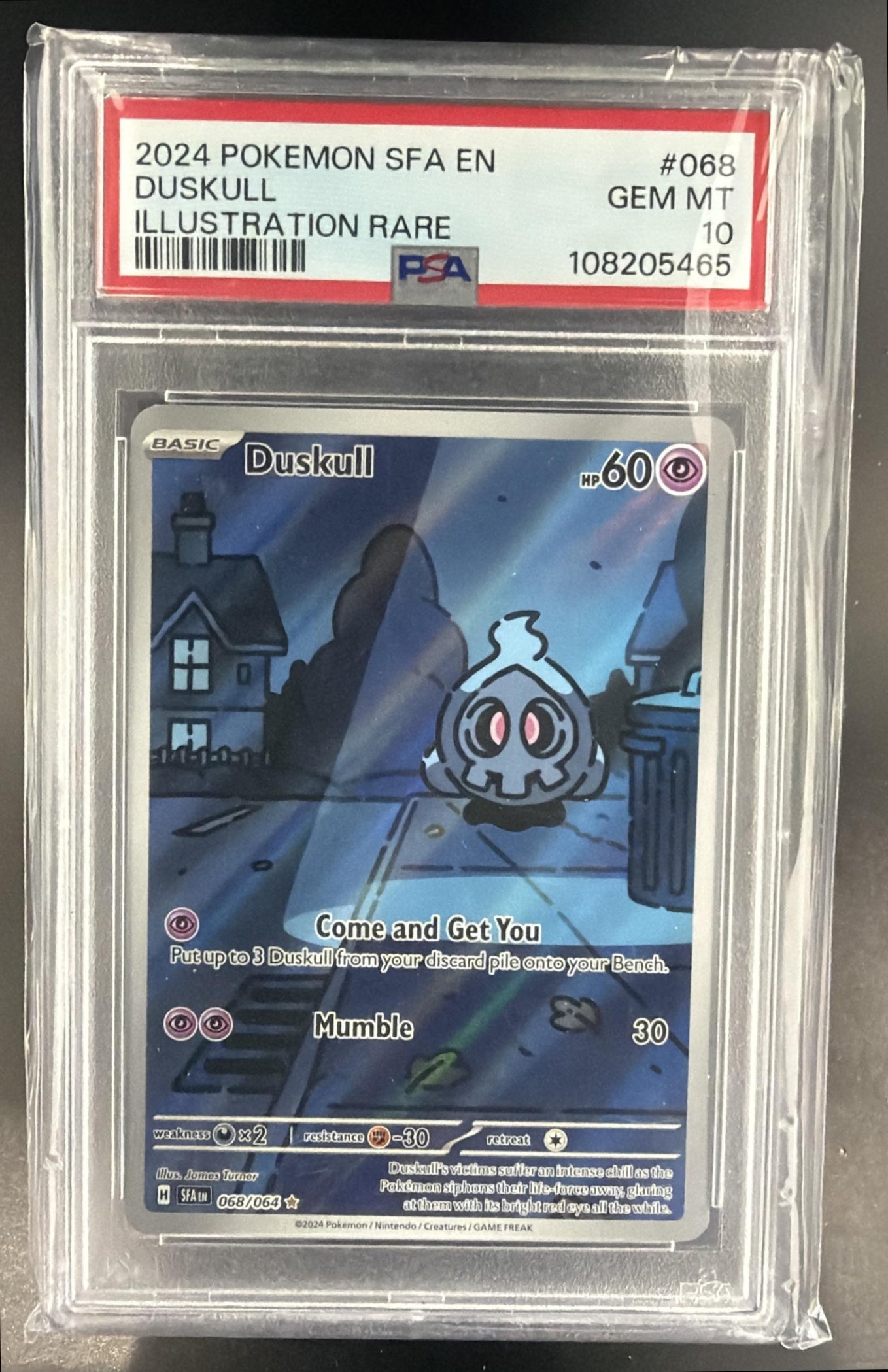 2024 Pokemon Shrouded Fable Duskull #068/064 PSA 10 — front